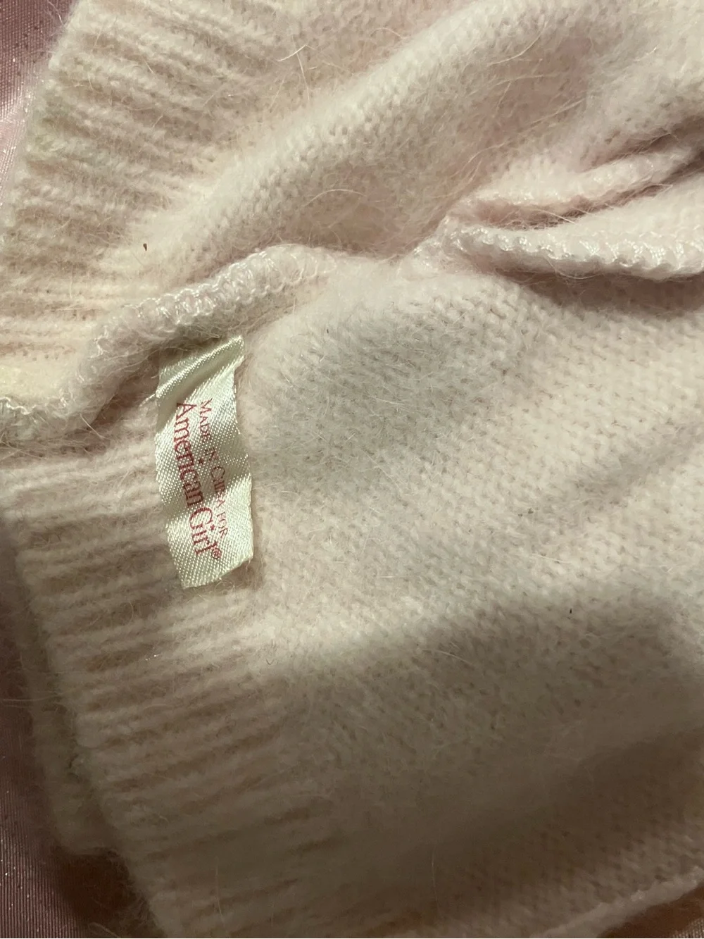 American Girl Doll Retired Pink Sweater Sparkly Skirt Set